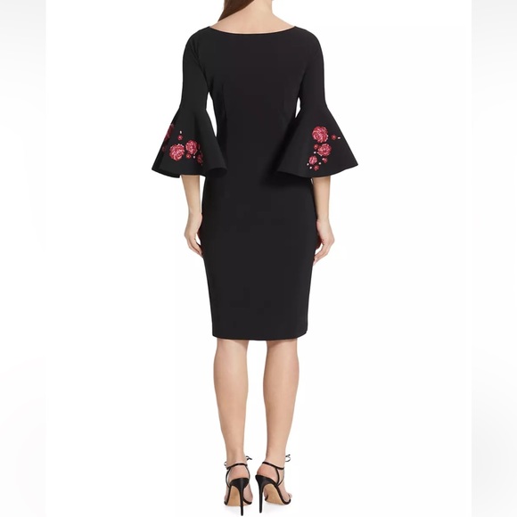 Chiara Boni La Petite Robe Natalia Trumpet-Sleeve Cocktail Dress Size 16 - Picture 3 of 8